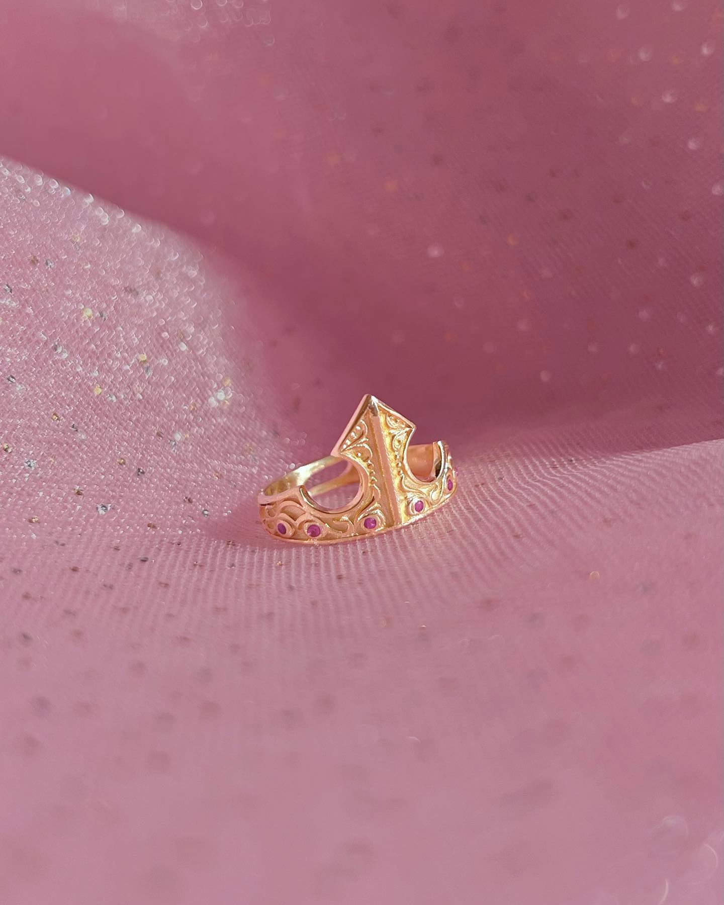 Princess Aurora Sleeping Beauty Crown Ring