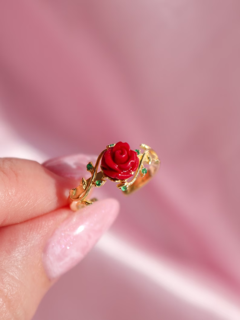 Beauty and the Beast Belle Rose Ring