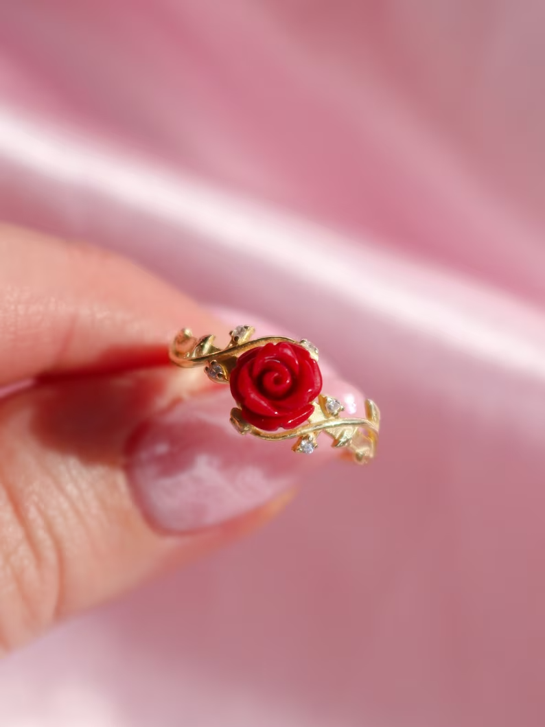 Beauty and the Beast Belle Rose Ring