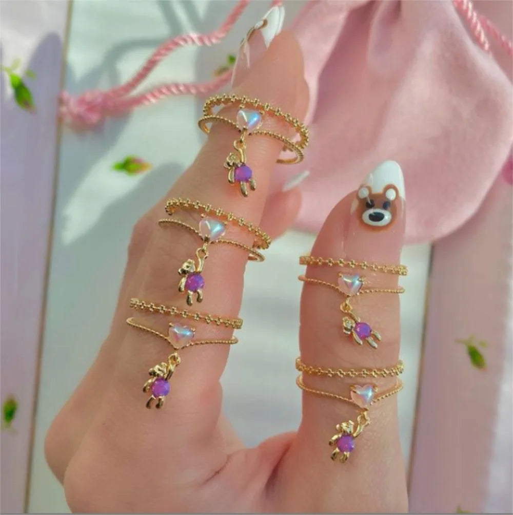 Butterfly, Heart, Bear, Blossom Rings