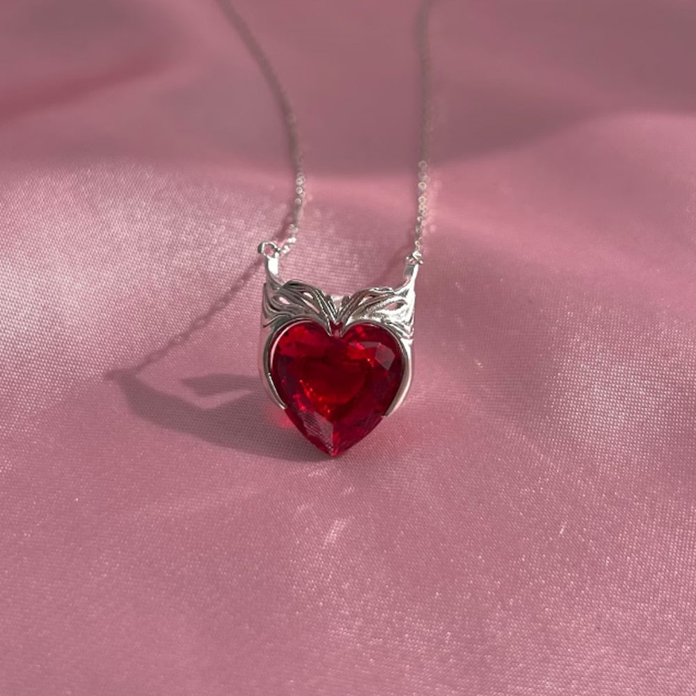 Marvel Scarlet Witch Wanda Heart Necklace