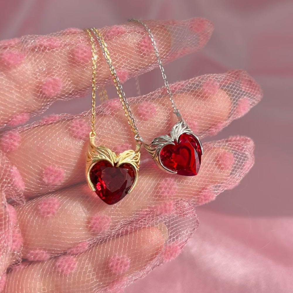 Marvel Scarlet Witch Wanda Heart Necklace