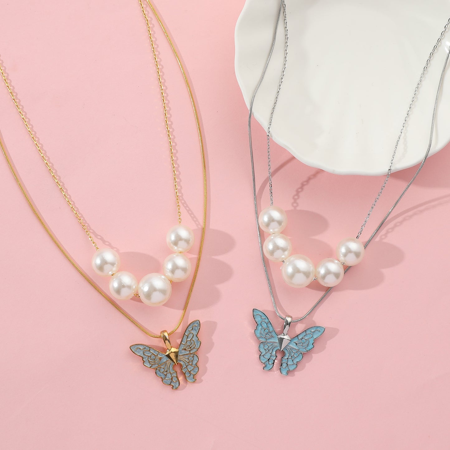 Barbie Fairytopia Mermaidia Princess Elina Butterfly Mariposa Pearl Necklace