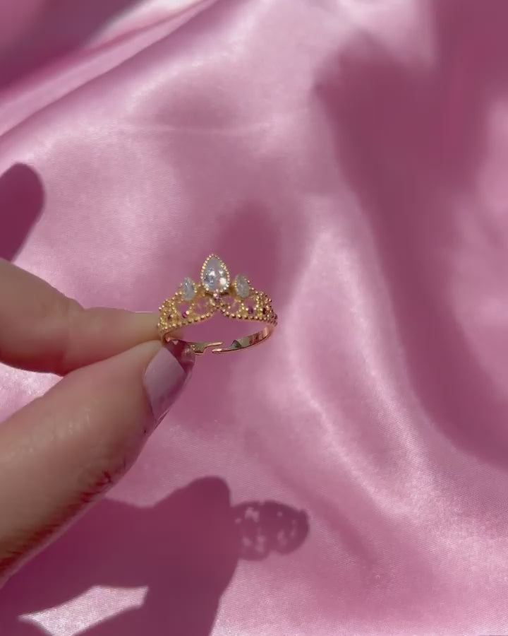 Rapunzel Tangled Crown Tiara Ring