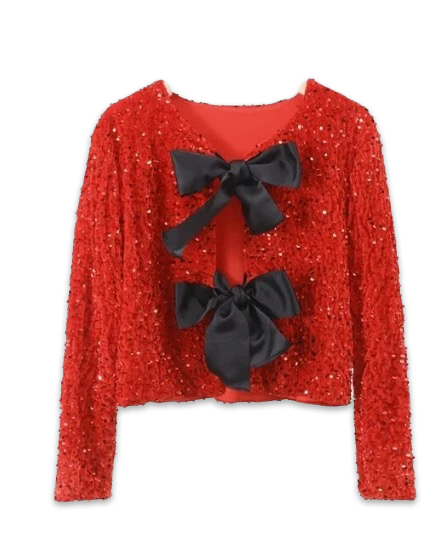 The Sequined Bow Top