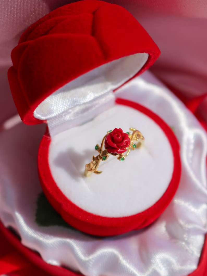 Beauty and the Beast Belle Rose Ring