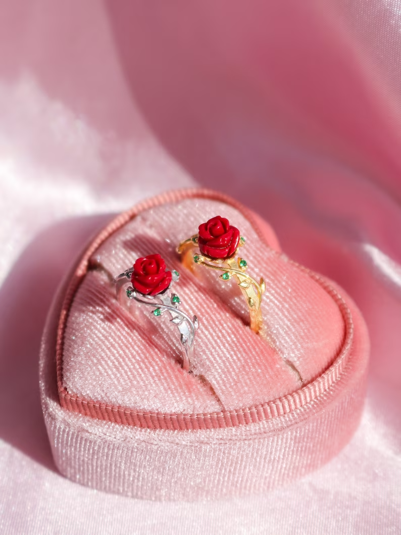 Beauty and the Beast Belle Rose Ring