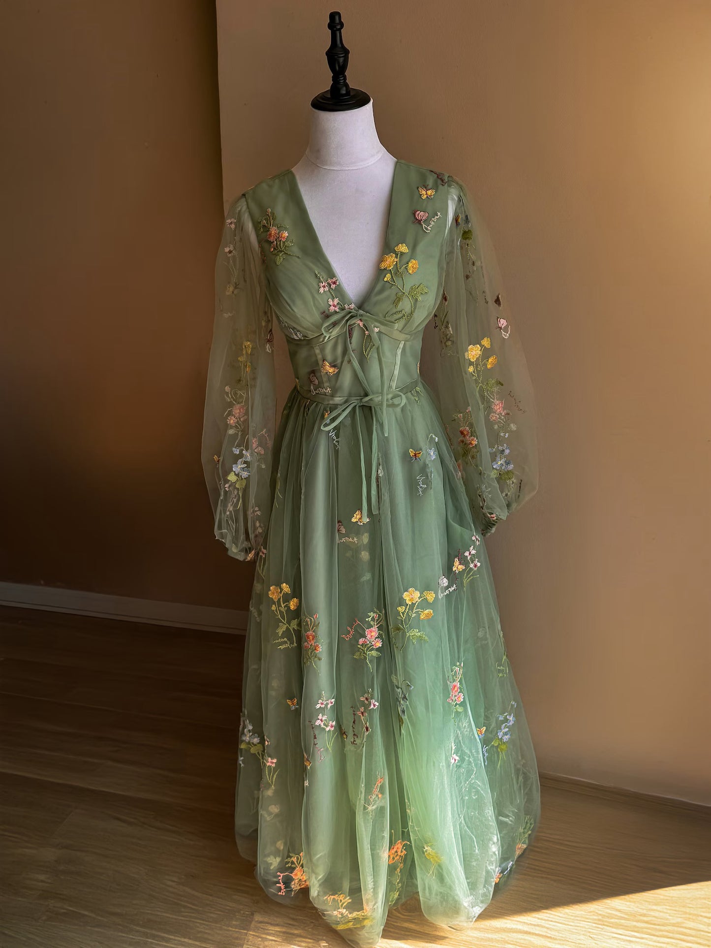 (MADE TO ORDER) Fairycore Green Dress