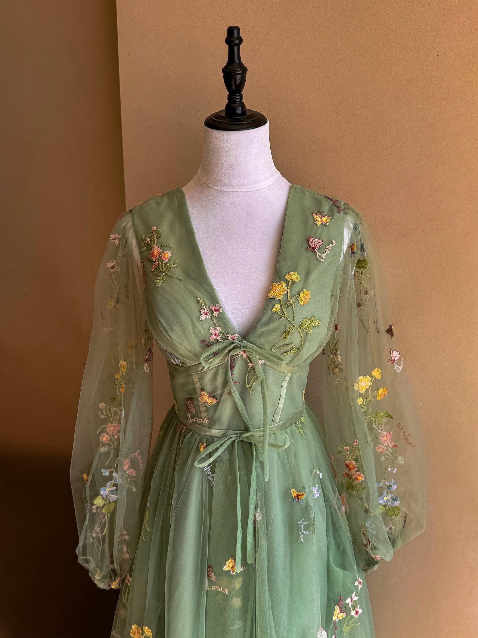 (MADE TO ORDER) Fairycore Green Dress – Mystical Fairy