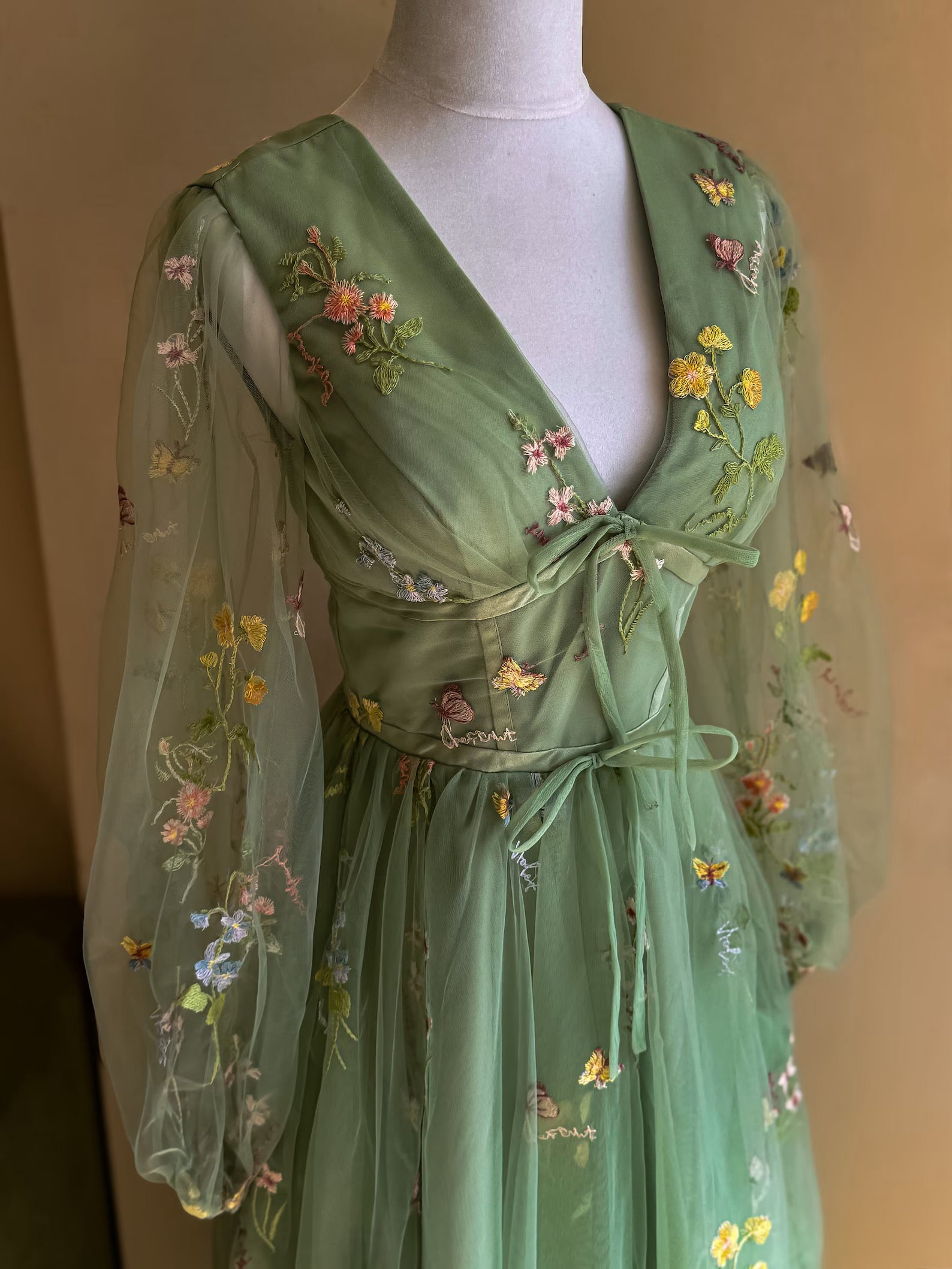 (MADE TO ORDER) Fairycore Green Dress – Mystical Fairy