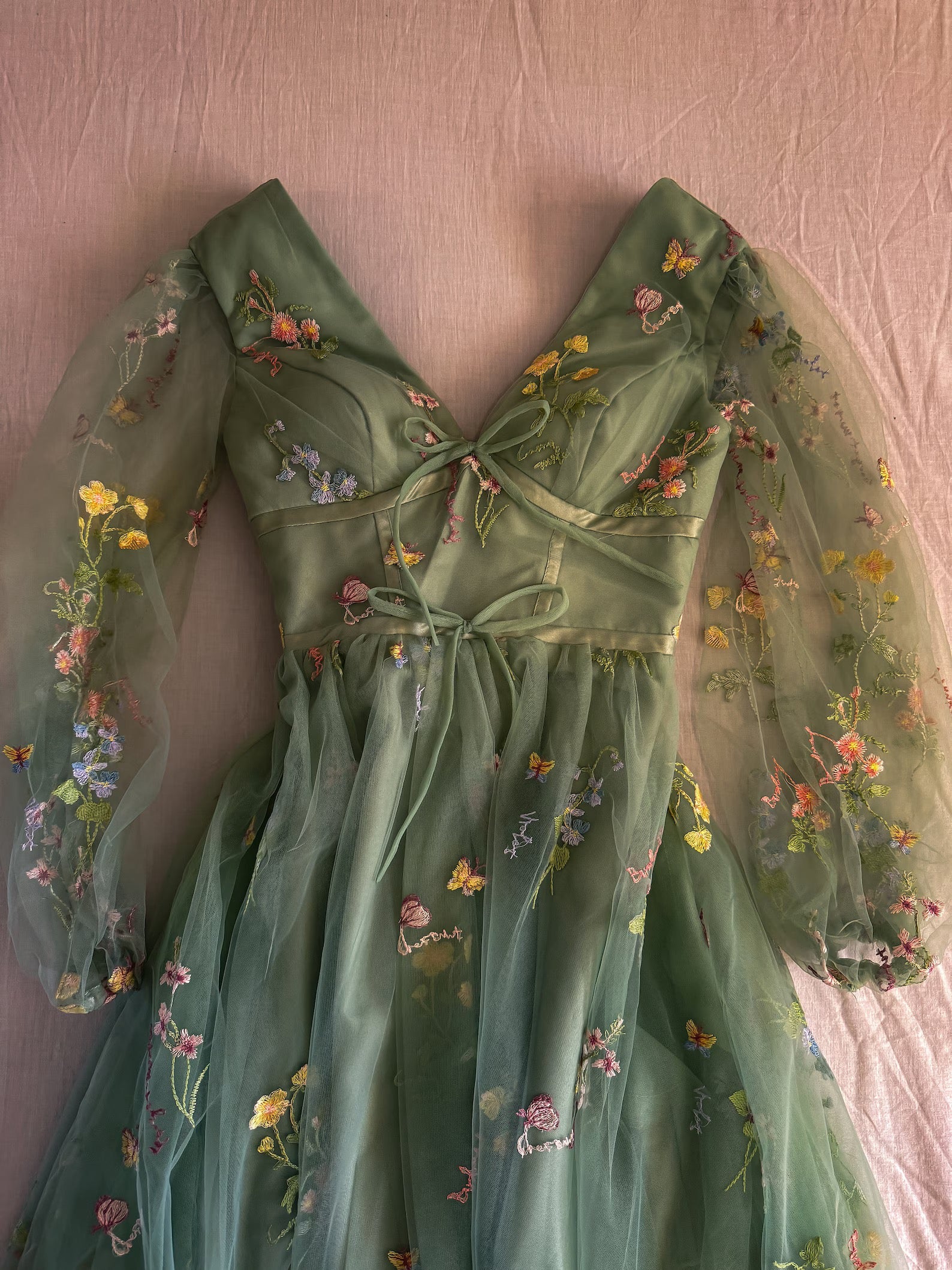 (MADE TO ORDER) Fairycore Green Dress – Mystical Fairy