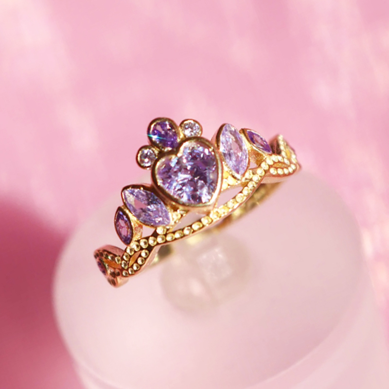 Barbie Princess Charm School Blair Crown Purple Ring