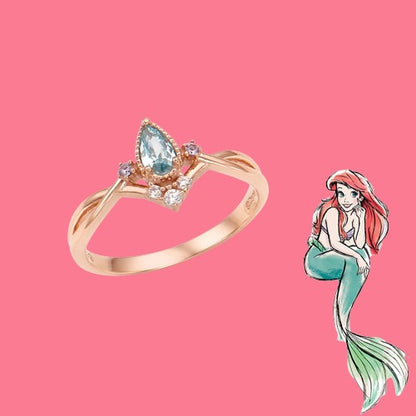 Ariel The Little Mermaid Princess Crown Ring