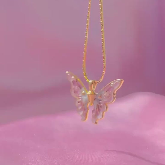 Barbie Fairytopia Mermaidia Princess Elina Butterfly Mariposa Necklace