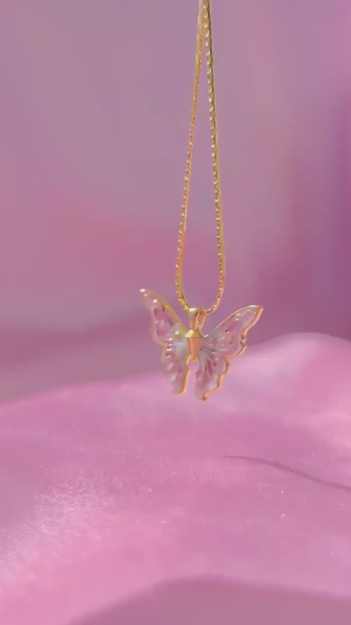 Barbie Fairytopia Mermaidia Princess Elina Butterfly Mariposa Necklace