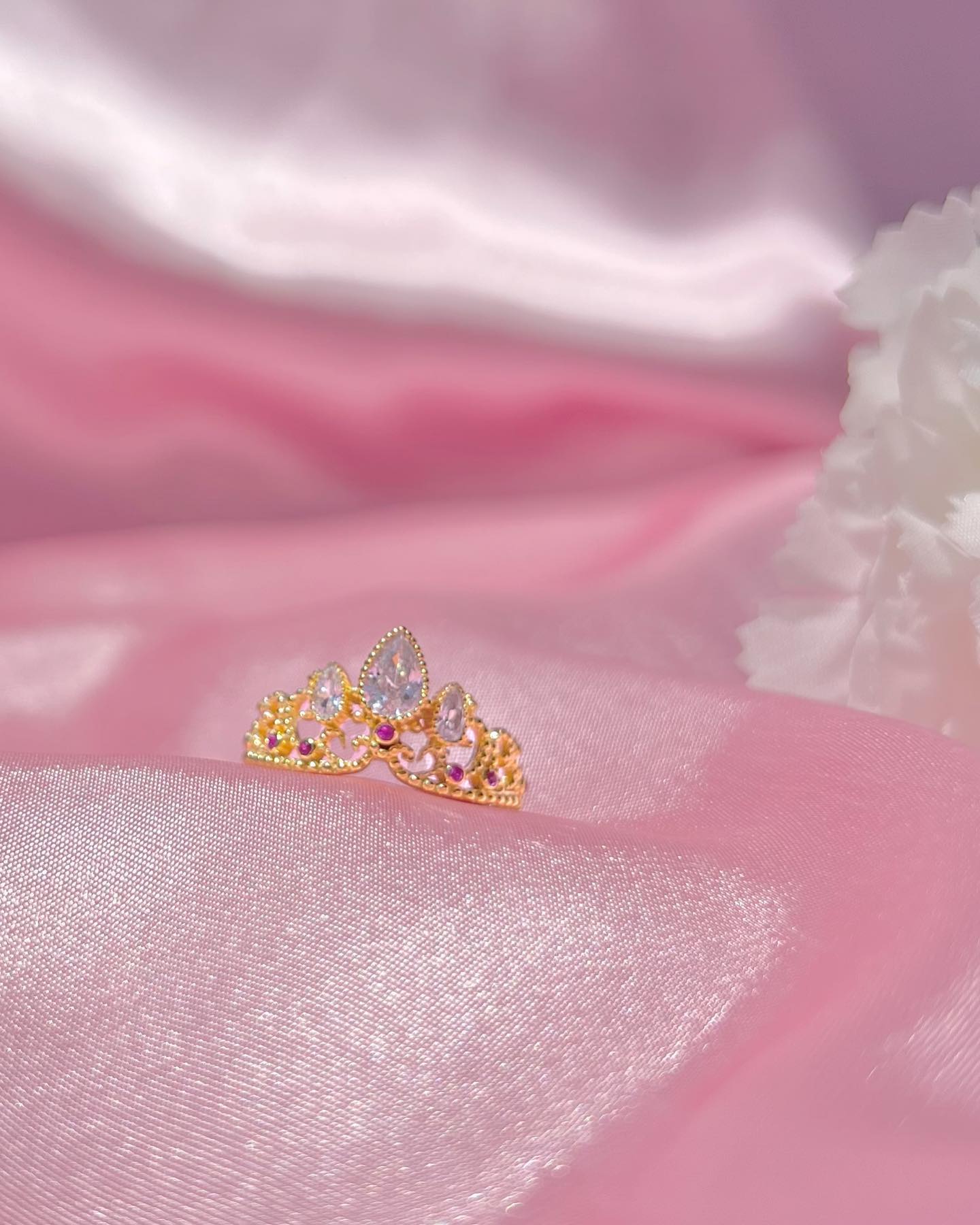 Disney Rapunzel Inspired Diamond Tiara Ring in 10K Sterling Silver & Rose  Gold 1/10 CTTW | Enchanted Disney Fine Jewelry