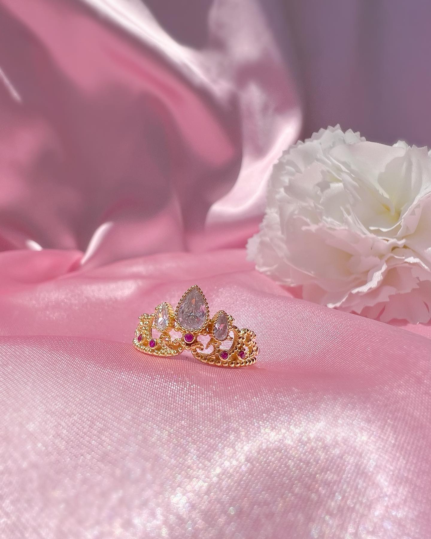 Rapunzel Tangled Crown Tiara Ring – Mystical Fairy - Jewelry